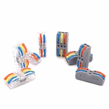 Соединитель провода 222 223 Электрический кабель Светодиодная лента Conector быстрая универсальная проводка компактные проводники нажимной клеммный блок SPL-2 3