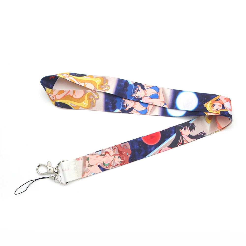 2 Sailor Moon ремешок на шею для ключей, ID карты, мобильного телефона, ремни, USB держатель для бейджа, сделай сам, ремешок на шею, висячий канат, Lanyards, 1 шт - Цвет: 2