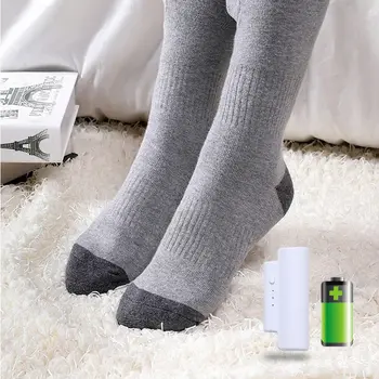 

1 Pair Rechargeable Battery Heated Socks Electric Feet Warmers Leg Warmer Keep Warm Winter Socks