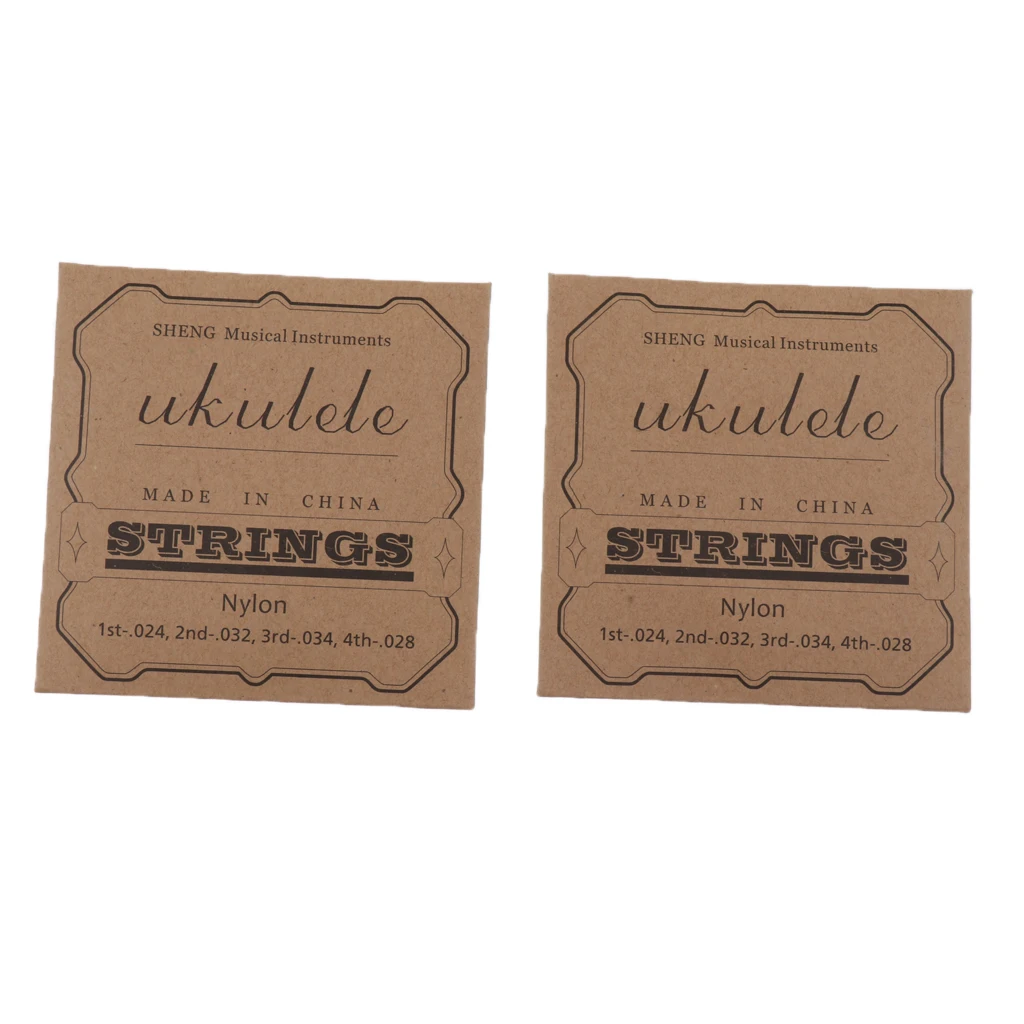 2 Sets White Nylon Ukulele Strings for Ukulele Replacement Accessories