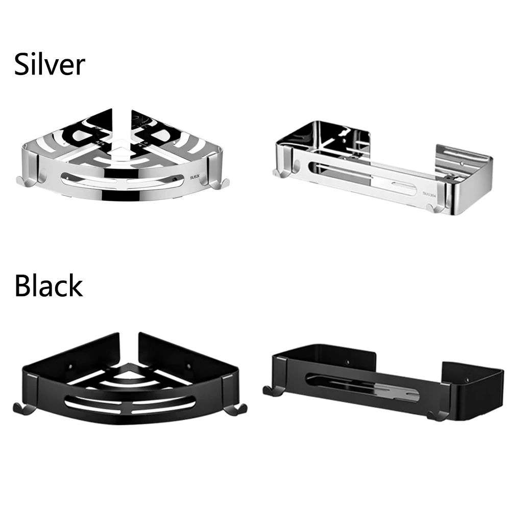 Полка для ванной комнаты, мыло, шампунь, аксессуары, угловой стеллаж, держатель, дырокол, фурнитура, Многофункциональный Домашний Органайзер из нержавеющей стали