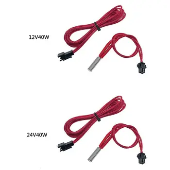 

3D Printer Makerb/Reprap/Mendel Heating 1m Tube Reprap 12V/24V 40W Simple replace Ceramic Cartridge Heater HotEnd J-Head 6*20mm