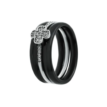 

Кольцо из серебра с керамикой и фианитами R00134
