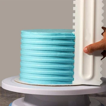

Cake Decorating Comb Icing Smoother Cake Scraper Pastry Design Textures Baking Tools VIP for Scraper cake tool plastic