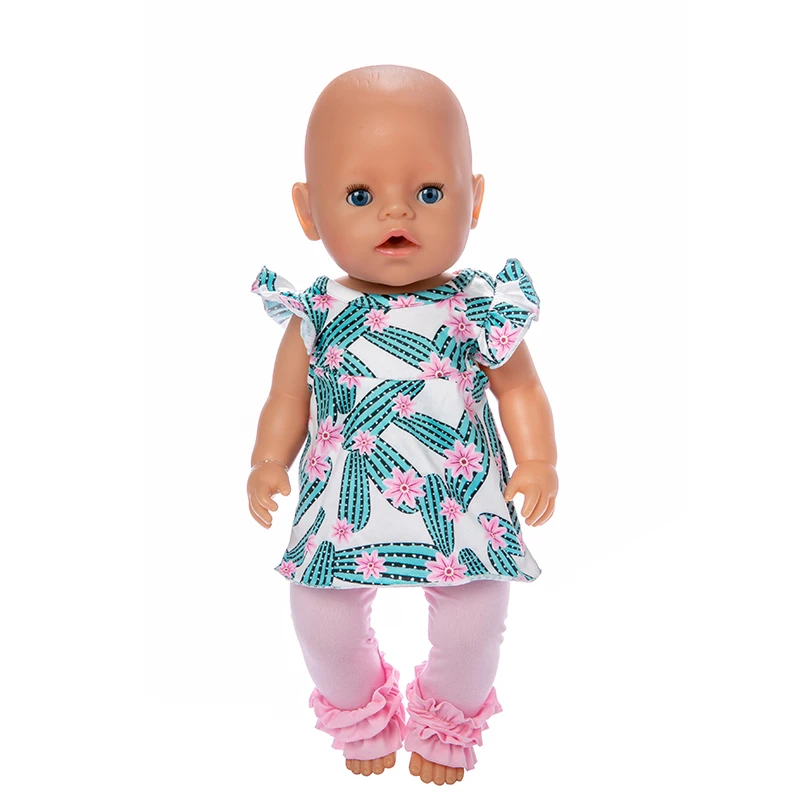 Born Baby Fit 18 дюймов 43 см кукольная одежда аксессуары комплект из рубашки и шорт для Школьного сезона для ребенка подарок на день рождения - Цвет: Q-100