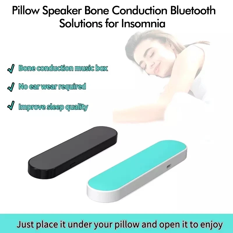 Portable Bone Conduction MusicBox Under Pillow Improve Sleep Wireless Bluetooth-Compatible Stereo Bass Speaker For Xiaomi iPhone |