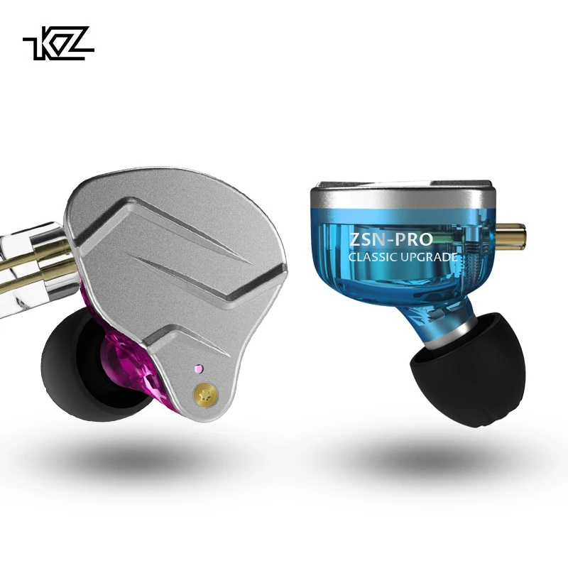 KZ ZSN PRO 1BA 1DD auriculares internos hibridos de tecnology HIFI, auriculares metalicos de запись, auriculares deportivos c