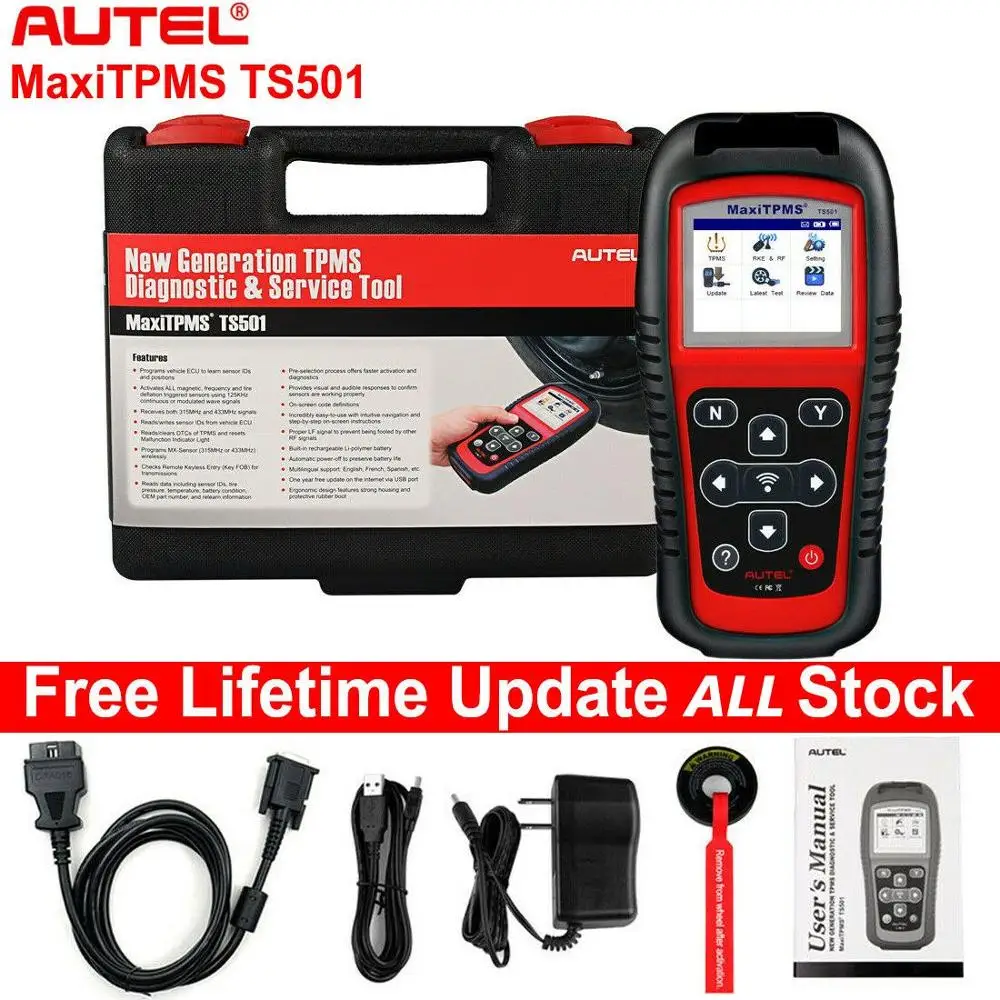 Autel MaxiTPMS TS501 TPMS считывание датчика давления в шинах считыватель кодов инструмент