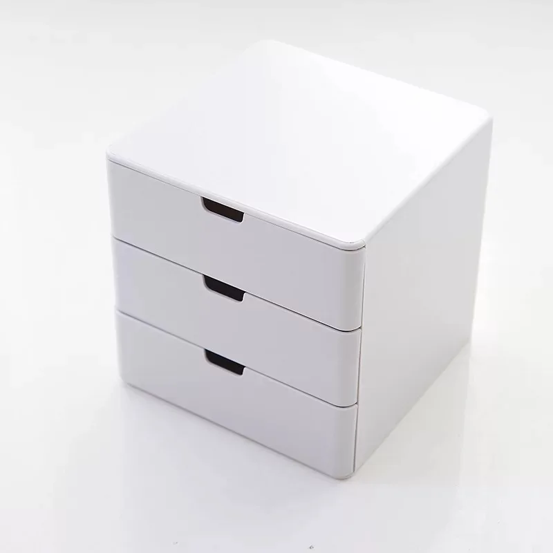 Grey model C Большая емкость косметический макияж Органайзер коробка для хранения ящика туалетный столик губная помада уход за кожей стеллаж домашний макияж Органайзер - Цвет: Grey model C
