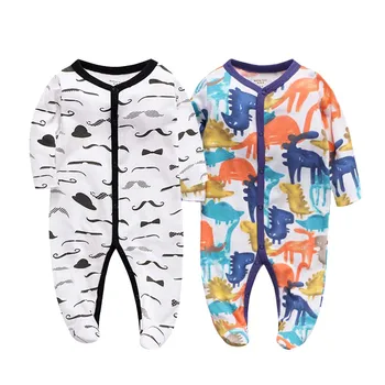 

2 PCS Newborns Jumpsuit Baby Girl Boy Cartoon Animal Romper Long Sleeve Outfits Playsuit Infant Casual lovely Garment