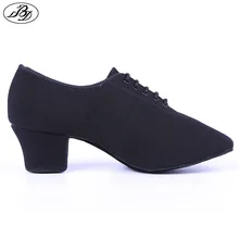 Танцевальная обувь BD Dance T1; женская обувь для обучения танцам; парусиновая Женская танцевальная обувь; Стандартные бальные туфли