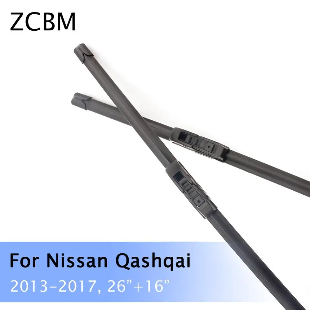 ZCBM автомобильные стеклоочистительные полосы для Nissan Qashqai 2013 крюк Тип спереди стеклоочистители 26+ 16 дюймов