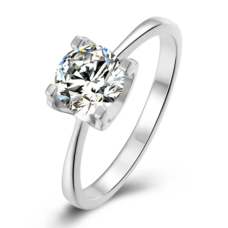 Обручальное кольцо для женщин из серебра 925 пробы 1 ct DF Moissanite лучистой огранки Halo