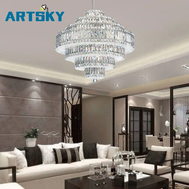 Освещение французская Империя золотые хромированные люстры Современная