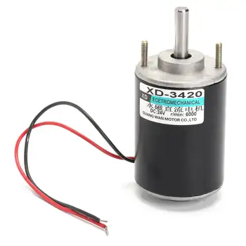 

12/24V Permanent Magnet DC Electric Motor High Speed CW/CCW DIY Generator Scooter Drive Speed Control 3000RPM 6000RPM 30W