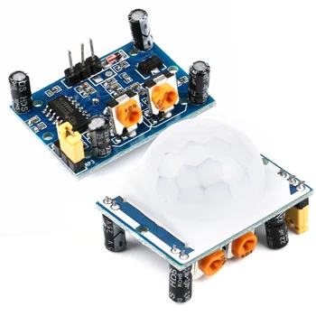 Sensor de movimiento infrarrojo piroeléctrico para Arduino, módulo Detector para Raspberry Pi, ajuste de HC-SR501, PIR, 1 unids/lote