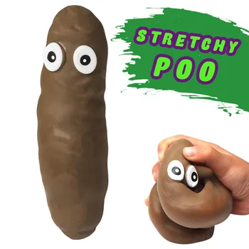 

Pinch hard novelty funny toys Novelty Squeeze Turd Stretchy Poo Stress Relief Squeeze Hand Fidget Toy Prank Poop Stretchy Toy