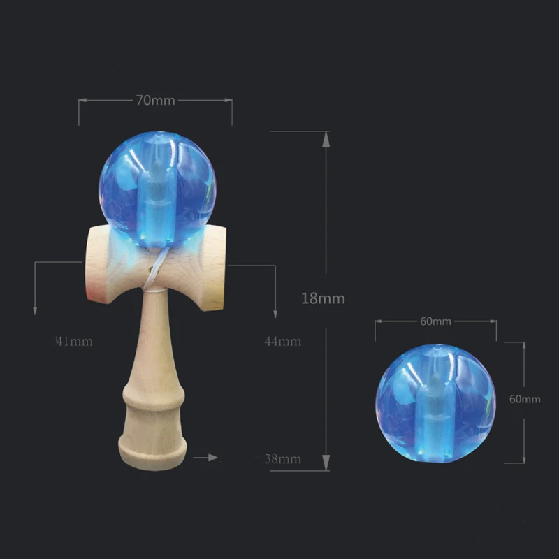 Прозрачная игрушка кендама 18 см бук шар Kendama умелое жонглирование открытый мяч Непоседа игрушки Профессиональный Отдых Спорт Bilboquet