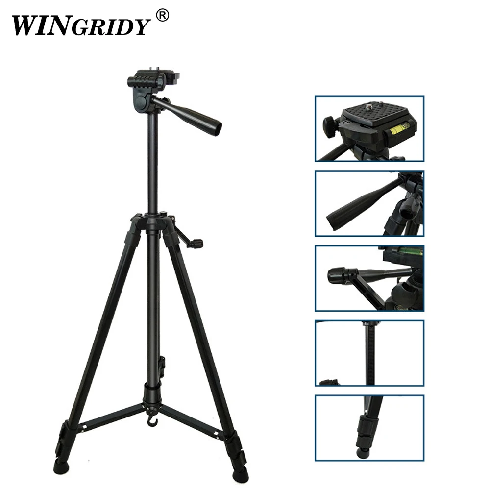 

WINGRIDY Protable Profesional Camera Tripod Stand for Canon Nikon Sony DSLR Camera Camcorder Tripod For Phone Camera