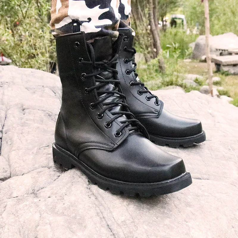 

Steel Toe New Us Military Genuine Leather Boots Men Combat Bot Infantry Tactical Boots Askeri Bot Army Bots Work Safety Shoes