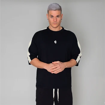 

2019 Summer New Arrival Bodybuilding Fitness Mens Short Sleeve T-shirt GymS Shirt Men Muscle Tights brand Fitness T Shirt Tops