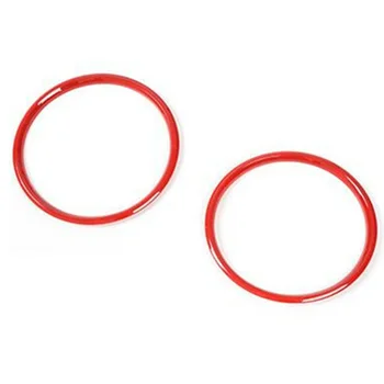 

2pcs Dashboard Cover Red Car Auto Interior Ring Trim Decor Premium ABS