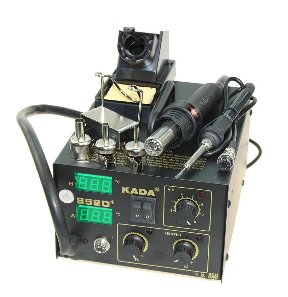 

KADA 852D+ KADA852D+ Rework Welder Station SMT Hot Air Soldering Iron SMD Solder Station DHL Cheap 220v /110V Free shipping