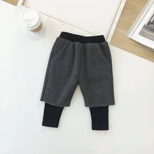 Chen Mom/детская одежда; вельветовые брюки из двух предметов; повседневные брюки для мальчиков; брюки; сезон осень-зима; От 1 до 3 лет