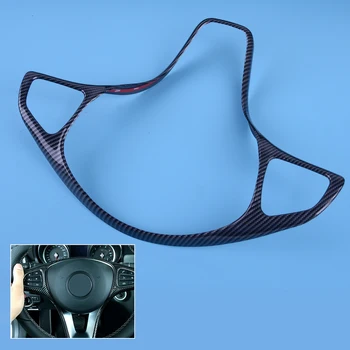 

Carbon Fiber Texture ABS Pattern Steering Wheel Decor Cover Trim Fit For Benz C-Class W205 GLC-Class X253 2016 2017
