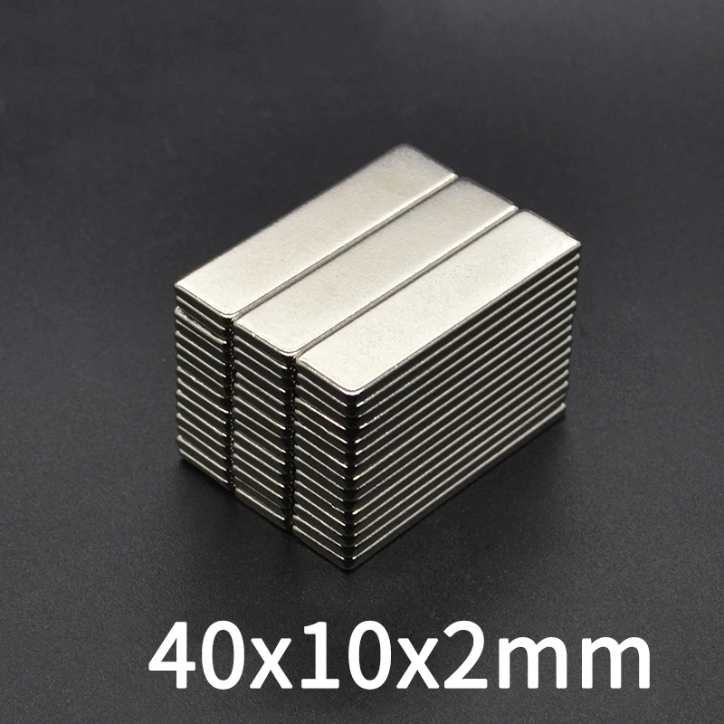 5 ~ 100 шт. магниты для редкоземельных магнитов 40x10x2 толщина 2 мм квадратные