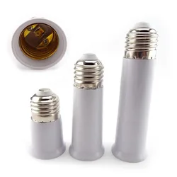 2pcs 65mm 95mm Bulb Adapter E27 to E27 Extender LED Lamp Light Base Socket Extension Converter Connector CFL Light Bulb Adapter