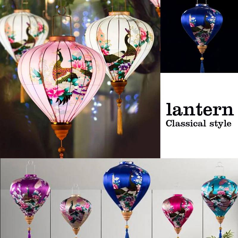 New Year Red Lanterns Chinese Traditional Luminous Balcony Outdoor Antique Japanese Style Vietnam Palace Lantern Decoration | Дом и сад
