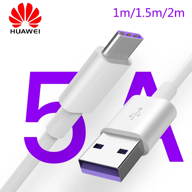 Оригинальный кабель Huawei 5A supercharge P30 P20 mate 9/10/20 P10 pro honor 20 note 10 view usb Type C суперзарядный
