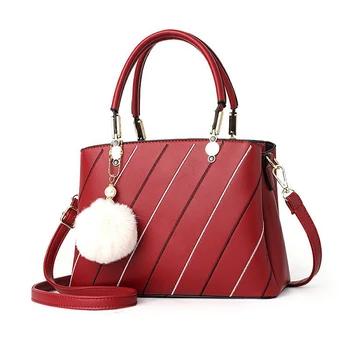 

Bags for Women 2020 Oblique Thread Hairball Tassel Lady Handbag Women Shoulder Bag High Quality Sac A Main Femme Torebki Damskie