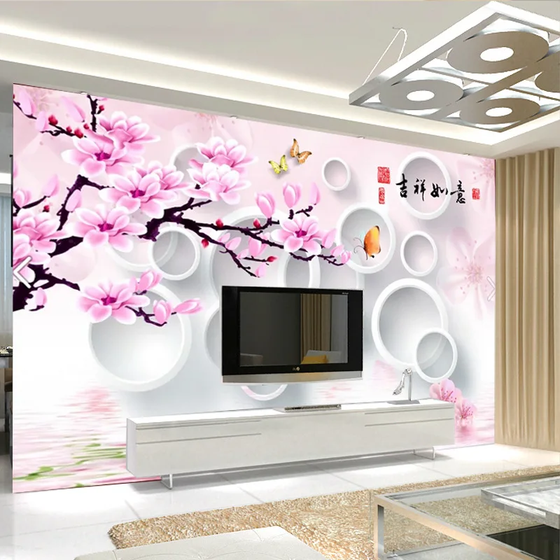 

Large Mural Seamless Non-woven Wallpaper Living Room Television Background Wall TV Wall Mural Good Luck