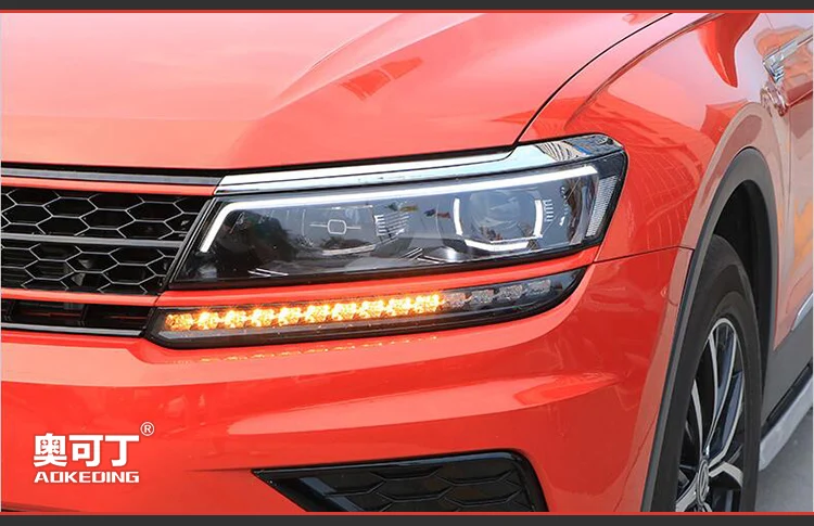 Фары для автомобиля VW- Nieuwe Tiguan L DRL дневные ходовые огни Светодиодный Биксеноновая лампа Противотуманные фары автомобильные аксессуары