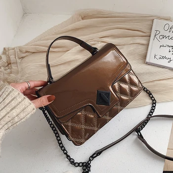 

Toposhine Patent Leather Women Bags Small Ladies Crossbody Bags 2020 Chain Fashion Girls Messenger Shoulder Bag Female Handbags