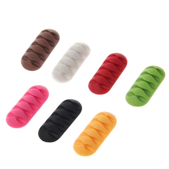 

Cord Management Wire Organizer Wall Desktop Cable Holder USB Charging Random Color