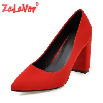 

ZALAVOR 6 Color Pumps Woman Spring Pointed Toe Party Slip On Wedding Shoes Women High Heel Office Pumps Footwear Size 33-43