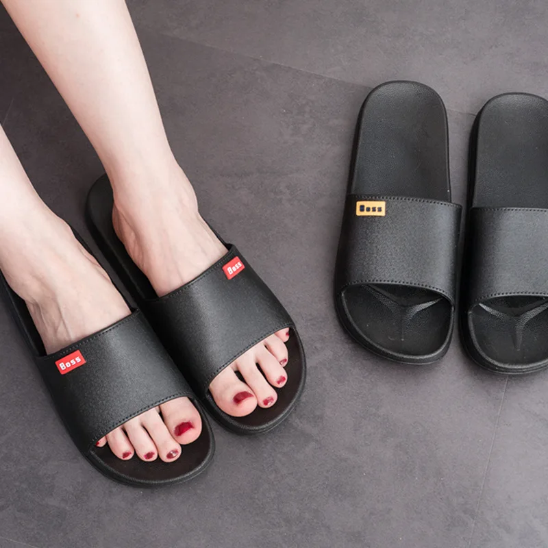 

Summer Bathroom Slippers Men's Hotel Bath Slippers Indoors And Outdoors Soft-Sole Anti-slip Couples Sandals Home Slipper
