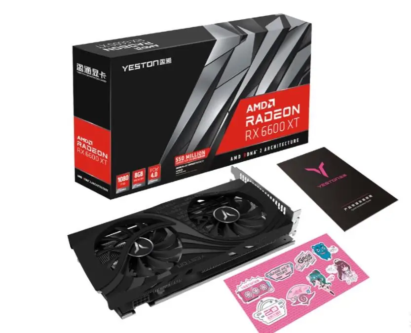 yeston-AMD-RADEON-RX-6600-XT-8G-D6-Gaming-Graphics-RX6600-XT-RX6600XT ...