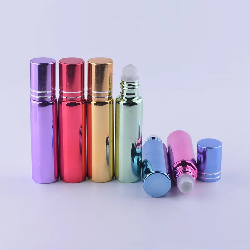 

10ml UV Coated Empty Glass Roller Bottle with Glass Roller Ball for Essential Oil ,Essence .perfumes