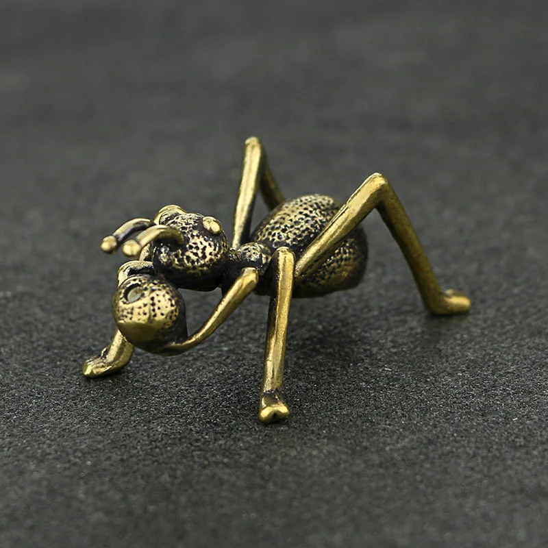 

Handmade Pure Brass Ant Ornaments Old Antique Creative Crafts Pendant Home Decor mini Craft Figurines