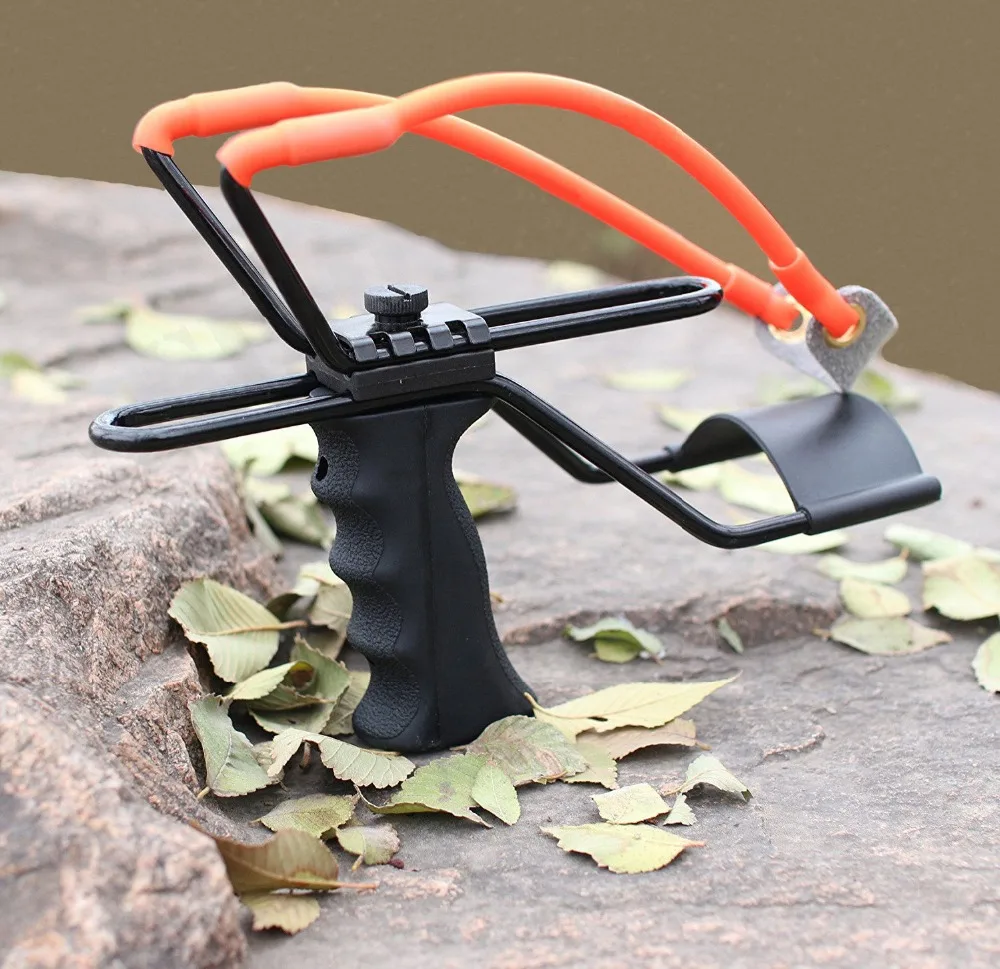 

Slingshot Hunting Professional Powerful Slingshots Adult Outdoor Games Stainless Steel High Power Slingshot Katapult With Rubber