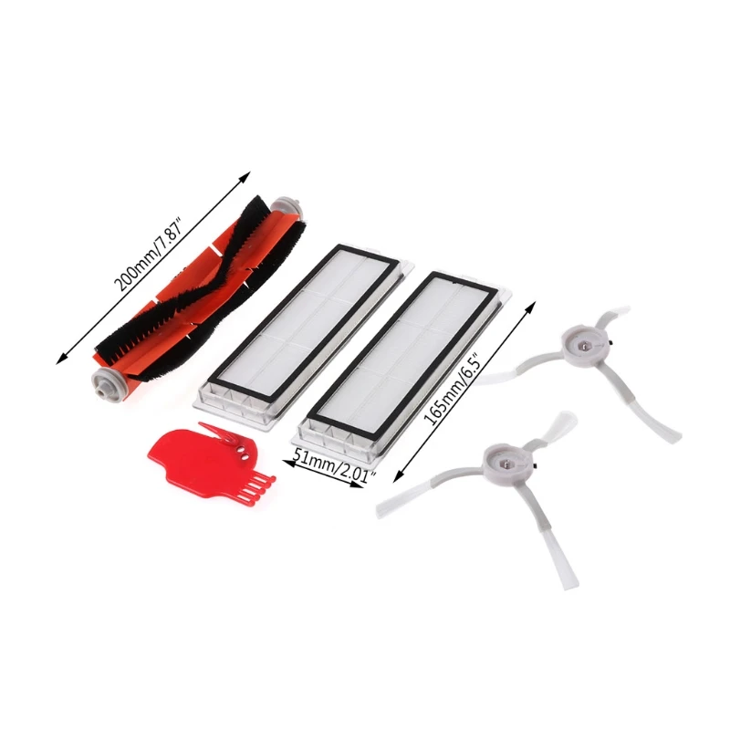

Spare Replacement Parts For Xiaomi Robot Main Brush+2 Side Brushed+2 Filters New 50PB