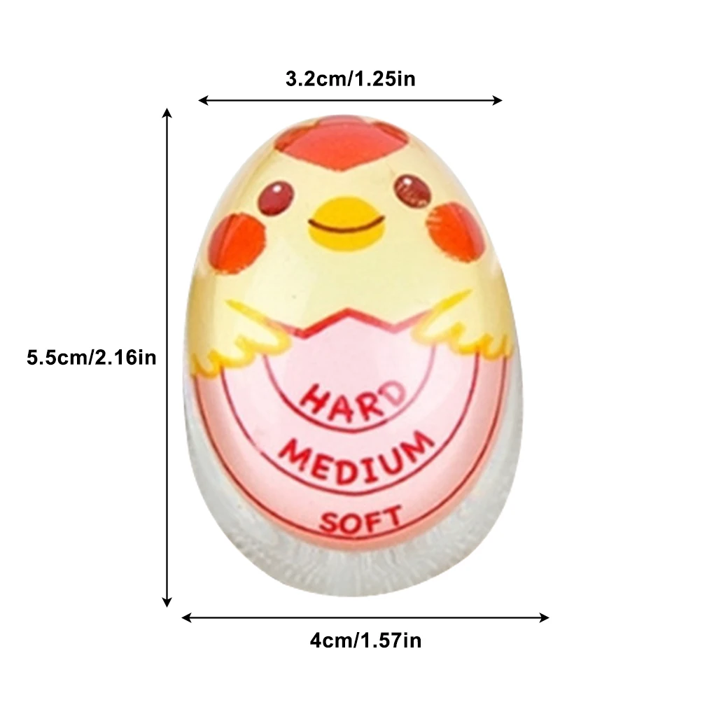 Loviver Egg Cooking Indicator Color Changing Indicator Egg Boiling Tool Durable Kitchen Tools Egg Timer Egg Boiler Timer for Home Dining Room Left, Size