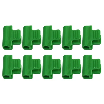 

10 Pieces Green Fixed Pipe Clamps 11mm/0.43'' Stakes Round Pipe Greenhouse Film