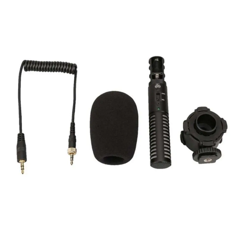 

BY-PVM50 3.5mm Stereo X/Y condenser Microphone for DSLR Camera Camcorder Audio Recorder Mic + Foam Windshield