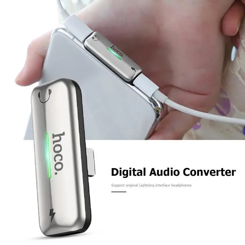 HOCO LS27 Dual 8 Pin 2 в 1 разъем для наушников сплиттер портативный аудио конвертер