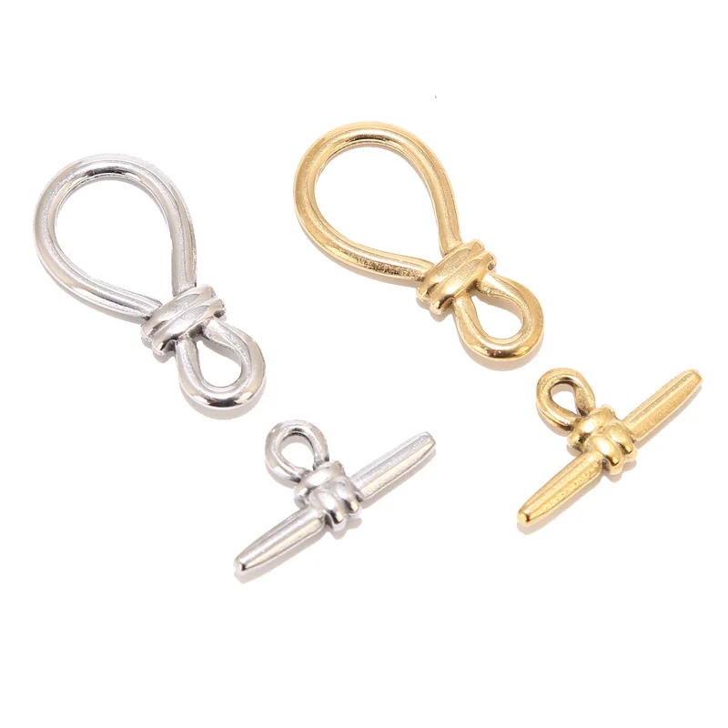 

5 Sets Stainless Steel Gold Tone Toggle Clasps for Bracelet Necklace Charm OT Clasp Accessories DIY Jewelry Making Findings